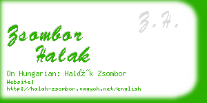 zsombor halak business card